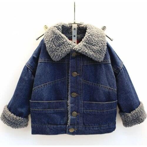 Winter Baby Denim Jacket Toddler Kids Baby Denim Jacket Childrens Autumn And Winter Coat Fashion Clothes куртка для мальчика
