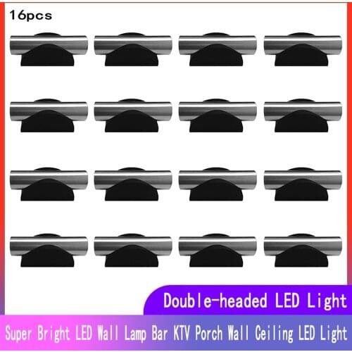 1/2/4/8/16pcs Double-headed LED Light Aluminum Wall Lamp Home Sconce Luces LED Decoracion Bar KTV Porch Wall Ceiling LED Light