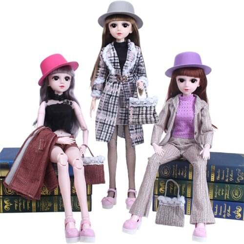 1/3 BJD Doll with Formal Dress 60cm 21 Movable Jointed Dolls Toy Accessories Clothes Suit for BJD Doll DIY Toy for Girls