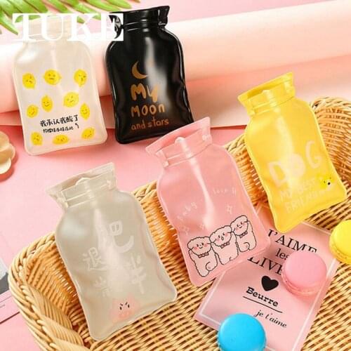 1pcs Creative Cute Hot Water Bottle Warm Belly Treasure Cartoon Hand Warmer Filled Mini Explosion-proof Portable Hot Water Bags