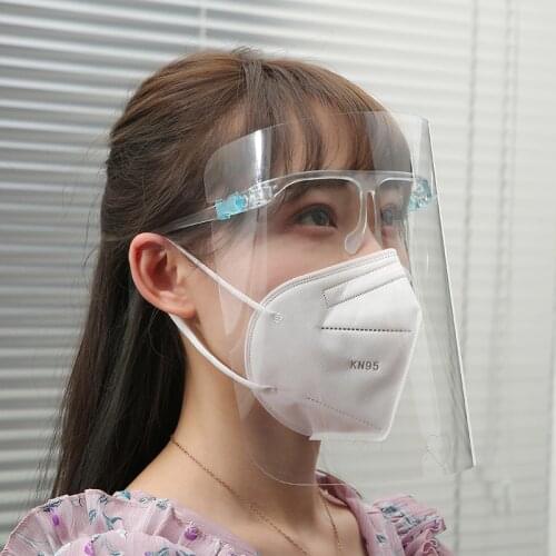 1PC Face Shield Transparent Eye Shield Mask Anti-oil Splash Mask Anti-spray Face Mask Reusable Full Face Cover Home Accessories