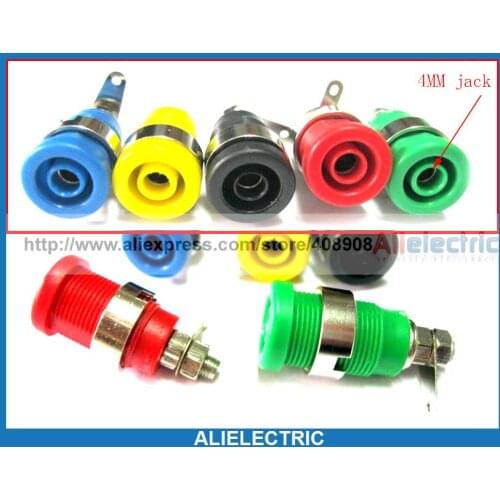 100pcs 5 Color Binding Post 4mm Banana Jack Nut for Multimeter Banana Plug Probes