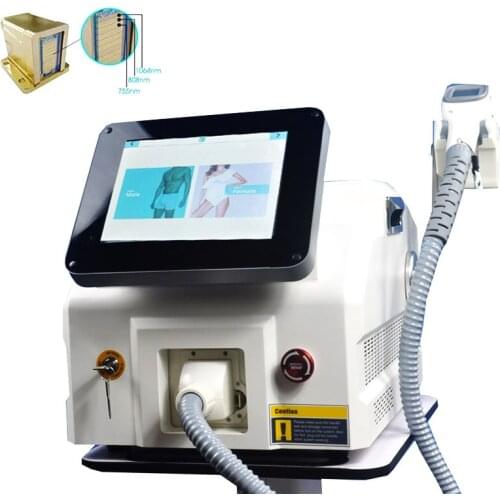 1200W Two Years Warranty Diode Laser 755 808 1064 Newest Diode Laser Hair Removal Machine / 808nm Diode Laser Hair Removal