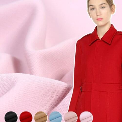 145CM Wide 500G/M Weight Solid Color Pink Blue Black Thick Triacetate Polyester Fabric for Autumn Spring Dress Jacket Pants E833
