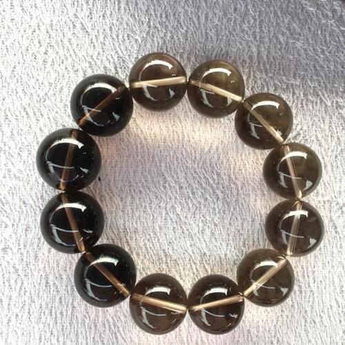 15mm Natural Smoke crystal healing stones Round Beads bracele reiki healing beautiful crystals gemstone as gift