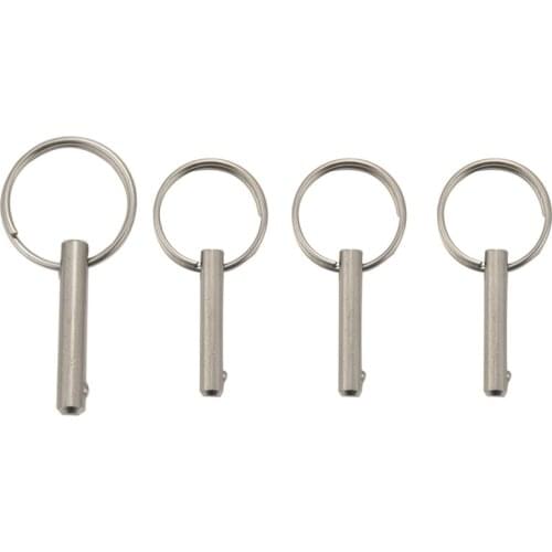 4 Pcs Quick Release Pin 1/4 Inch, Full 316 Stainless Steel, Bimini Top Pin, Marine Hardware, All Parts Are Made Of 316 Stainless