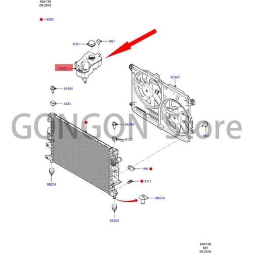 CAR auxiliary water tank For dMo nd eo water tank auxiliary water bottle auxiliary water tank assembly radiator