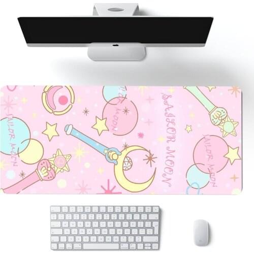 Anime kawaii Big Mouse Pad Large Rubber Gaming Mat Speed Kawaii XL MousePad Keyboard Locking Edge Otaku Compute mouse pad