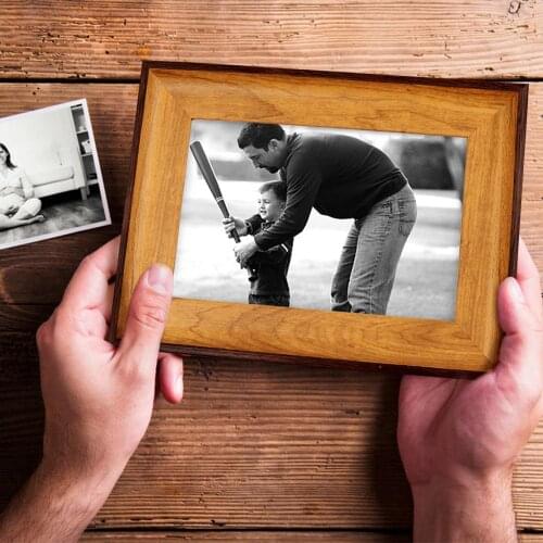 Picture Frames Rustic Wood Photo Frames Wall Decor Tabletop Display Vintage Brown Family Farmhouse Home Decorations