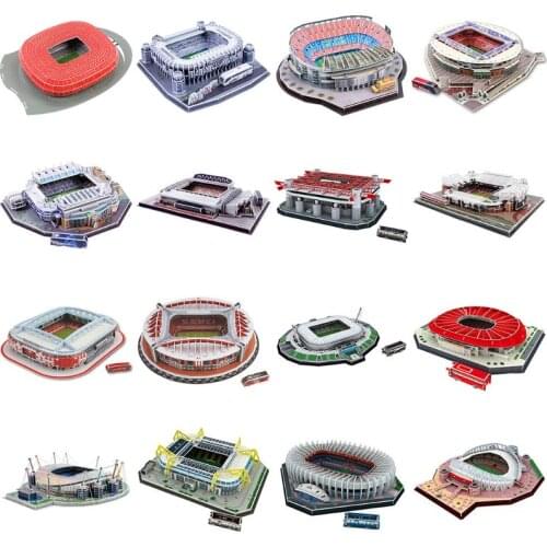 DIY 3D Puzzle Jigsaw World Football Stadium Soccer Playground Assembled Building