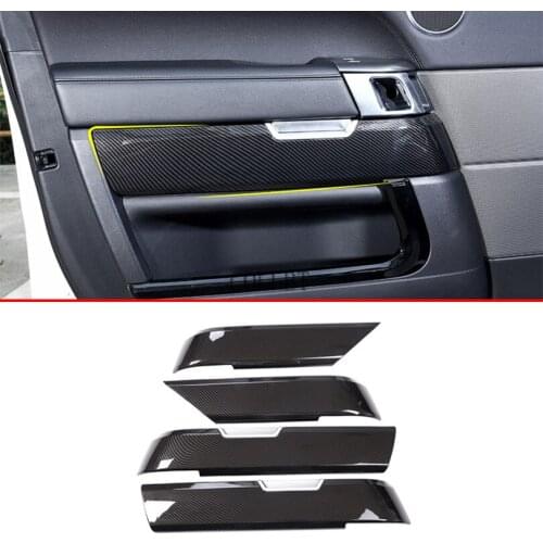 Replacement Part Car Interior Door Decoration Cover Trim Carbon Fiber ABS Plastic For Range Rover Sport RR Sport 2014-2019