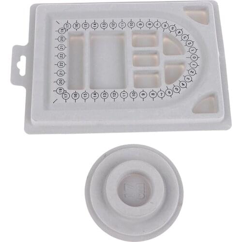 Gray Flocked Bead Board For DIY Bracelet Necklace Beading Jewelry Making Organizer Tray Design Craft Measuring Tool Accessories