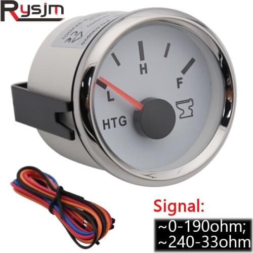52mm Marine Holding Tank Level Gauge Boat Car Sewage Level Gauge Meter fit 0-190ohm 240-33ohm L-F for Auto truck yacht RV 9V-32V
