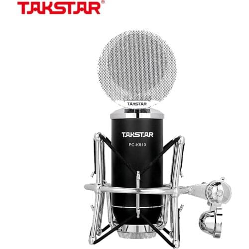 Takstar PC-K810 Side-address Microphone Wired Cardioid Condenser Recording Mic for broadcasting On-stage Performance Instrument