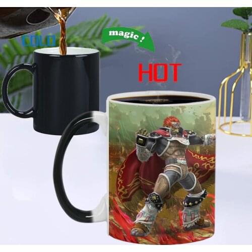 Creative Cartoon Zelda Ceramic Color Changing Mug, Breakfast Coffee Milk Tea Mug Magic Lovely Fun Christmas Birthday Gift
