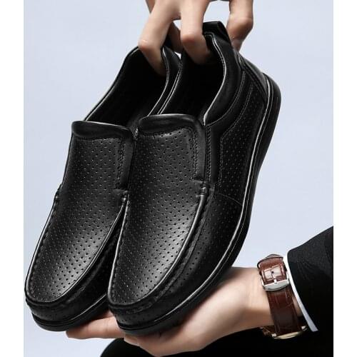 Mens Shoes Casual Leather Oxford Mens Shoe Leather Business Men Shoes Breathable Loafers Men Driving Shoes