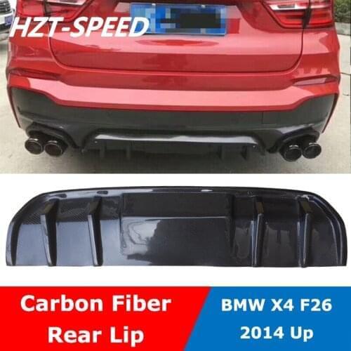 F26 Car Body Kit Carbon Fiber Rear Bumper Lip Spoiler Diffuser For BMW X4 Series M-Sport Version 2014 Up