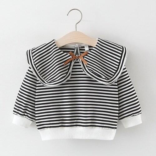 Toddler Girls Clothes Striped Sweatshirts Spring Autumn Cotton Cute Long Sleeve Baby Kid Clothes T-shirt Tops Clothing