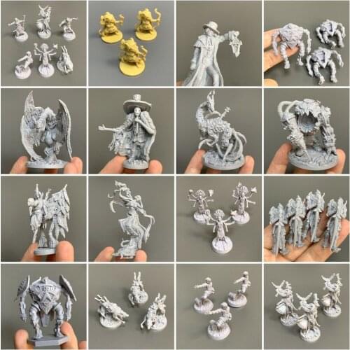Lot Masked Man Wolfing Scarecrow Nix Robot Fortuneteller Miniatures From Etherfields Board Game Role Playing Kickstarter Models
