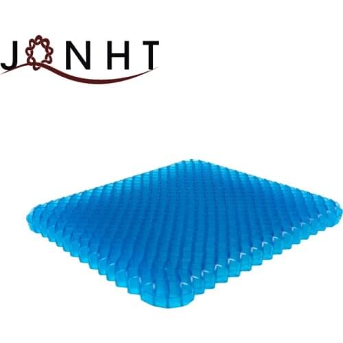Blue No-Pressure Seat Gel Cushion Orthopedic Pad Car Coccyx Pain Comfort