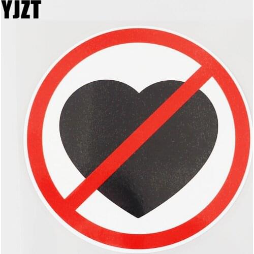 YJZT 12.7CMX12.7CM Warning Signs PVC Decal Love Car Sticker Accessories 11B-0194