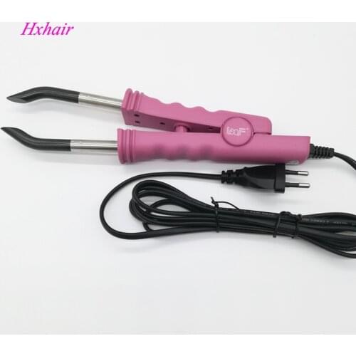 Loof Hair Extension Fusion Connector Hair connector / Hair Extension Fusion Iron / European plug 220v Black Pink color