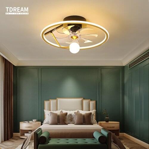 Modern Nordic Ceiling Fan Light for Bedroom Dning Room Living Room Lamp Fashion Iampara Techo Indoor Lighting