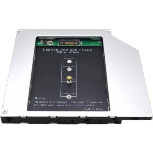 TISHRIC M2 NGFF HDD Caddy SSD To SATA Hard Disk Drive Adapter CD Drive Hard Drive Caddy For Laptop CD-ROM DVD-ROM Optical Bay