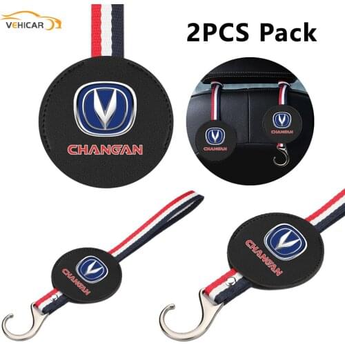 VEHICAR 2PCS CHANGAN Auto Organizer Universal Car Back Seat Headrest Hanger Holder Hook Storage for Handbag Clothes Portable