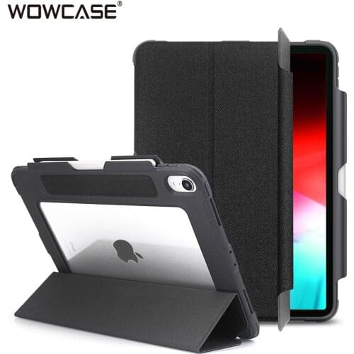 Armor Anti-knock Cases For iPad Pro 11 Case with Pencil Holder Soft Rubber+Acrylic Back Cover For iPad Pro 12.9 2018 Funda Shell