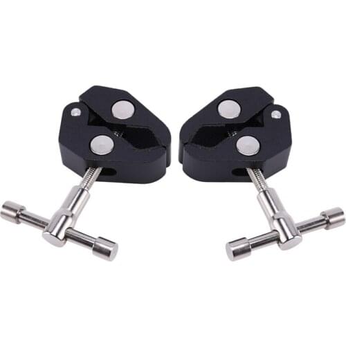 2Pack Super Clamp Crab Clamp Photography with / 1/4 and 3/8 inch Thread Rod Clamp Pliers Clip for DSLR Rig Cameras, 15mm Rods, L