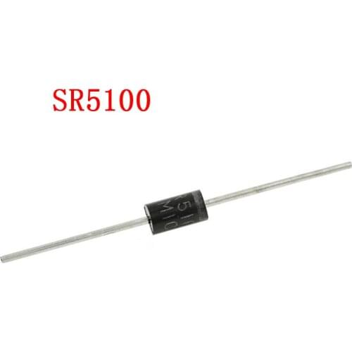 20PCS schottky diode SR5100 5A/100 V DO-27 SB5 100