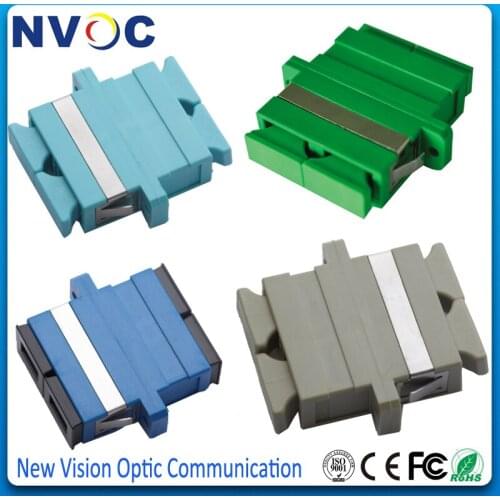 200Pcs/Lot,SC to SC SM MM OM3 Fiber Optic Flange Coupler,SC UPC APC Duplex Fiber Telecommunication Level Adapter Connector