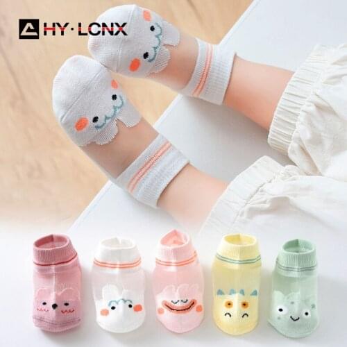 5 Pairs/Lot Baby Clothes Mesh Baby Girl Breathable Socks Cartoon Infant Summer Girls Sock For Children Kids Socking For Babies