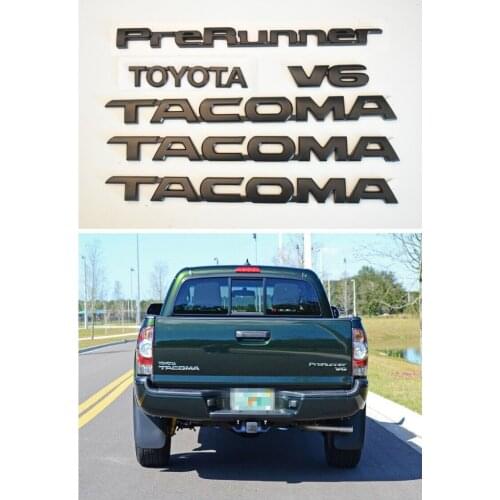 6 x For Tag MATTE Black Emblem Decal Badge Nameplate Prerunner V6