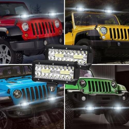 7 inches Led light bar 480W Four Row Energy-saving Working Lamp Waterproof Fog Light Headlight for Wrangler Raptor Jeep Offroad