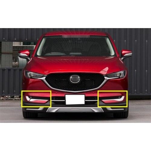 Car Styling Accessories For Mazda CX-5 CX5 2017 2018 Front Fog Light Foglight Lamp Under Protector Lid Eyelid Eyebrow Cover Trim