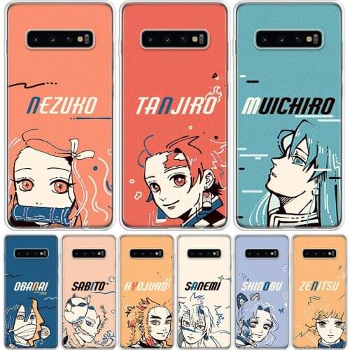 Demon Slayer Kimetsu no Yaiba cute Phone Case for Samsung Galaxy S10 S20 Ultra Note 10 9 8 S9 S8 S7 J4 J6 J8 Plus Lite + Popular