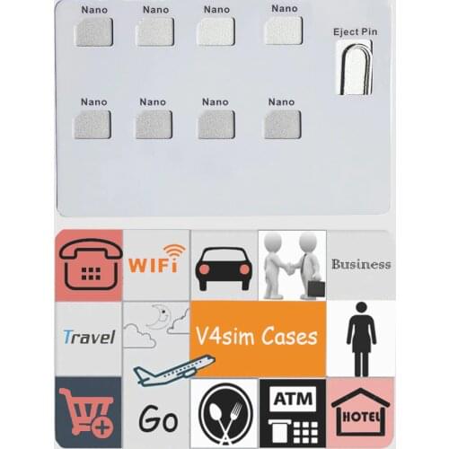 Nano Card and pin holder, Holds 8 pcs Nano Cards and lphone pin