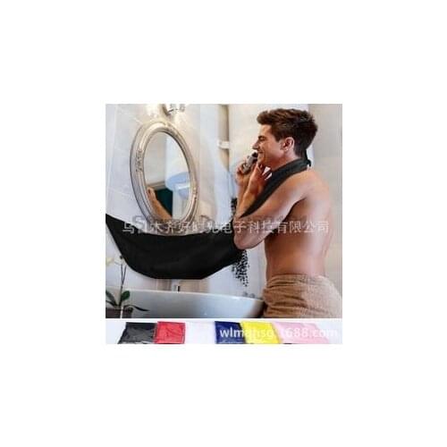 By dhl or ems 200pcs Male Beard Apron with Two Suction Cups Smooth Beard Clean Shaving Apron Cloth Bib Facial Hair Dye Cape hot