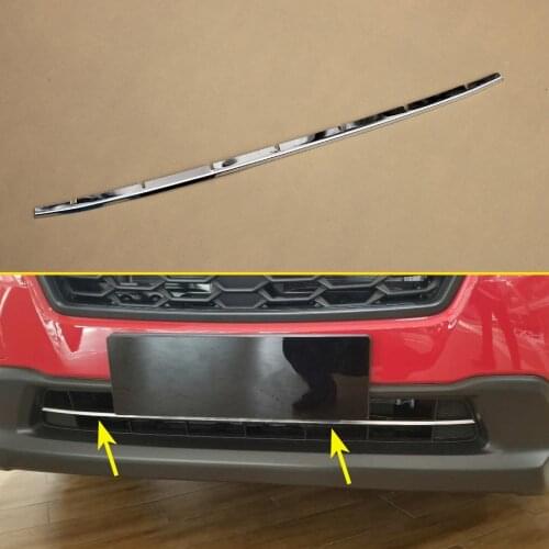 Stainless Steel Mirror Glossy Trims For 2018 Subaru Crosstrek XV Car Accessories Air-Inlet Grill Grille Strips Steel Garnish