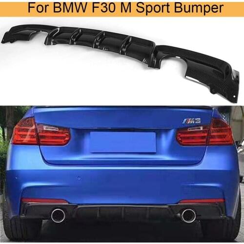 Carbon Fiber Rear Diffuser Lip for BMW 3 Series F30 M Sport 12-17 Rear Bumper Diffuser Lip Spoiler 320i 325i 328i 330i 335i FRP