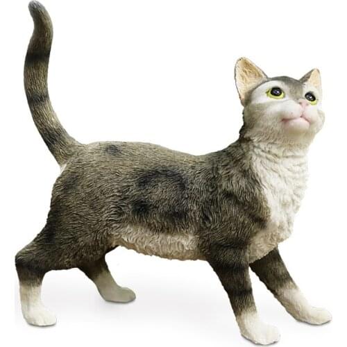 Hot-sale Simulation Cat Model Pet Cat Decoration Home Car Crafts Figurines Miniatures Decoration Crafts Accessories Ornaments