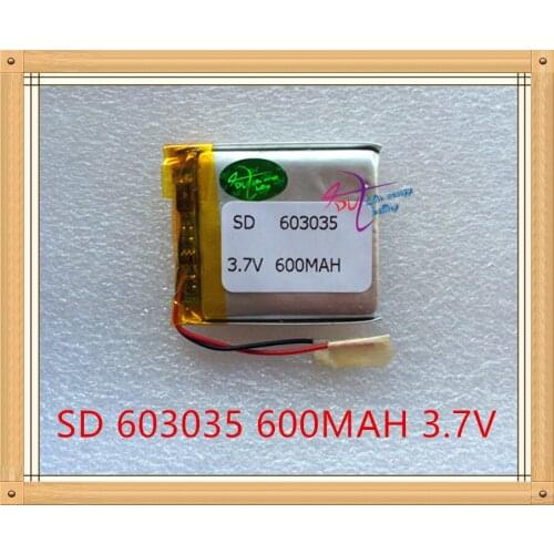 Liter energy battery 3.7V lithium polymer battery 603035 600MAH MP3 MP4 MP5 GPS SD recorder