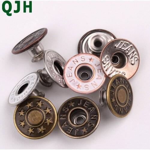 Metal 17mm 20pcs/set Multiple Styles Jeans Button DIY Sewing Clothes Accessories Wild Clothes Buttons +Installation tool +Box