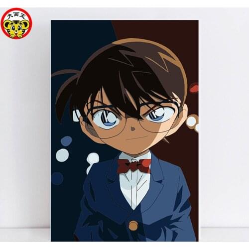 Painting by numbers art paint by number Detective Conan detect suspense anime pictures by numbers paintings by numbers on canva