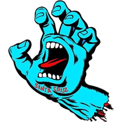 Dawasaru Santa Cruz Screaming Hand Car Sticker Personalized Decal Laptop Motorcycle Auto Accessories Decoration PVC,13cm*9cm