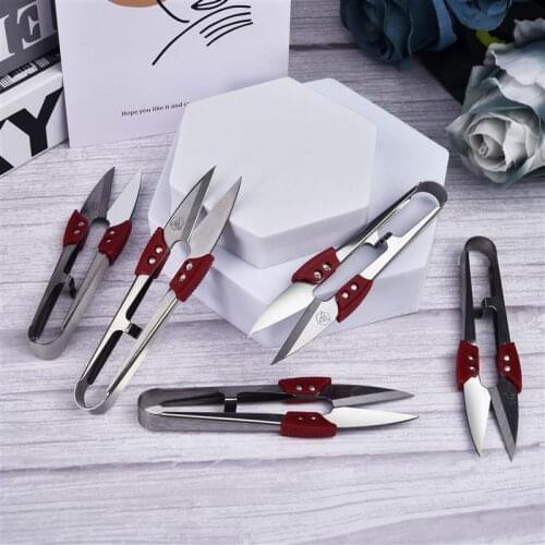 High quality stainless steel thread trimming scissors, tailoring scissors, U-shaped cross stitch scissors, fabric scissors