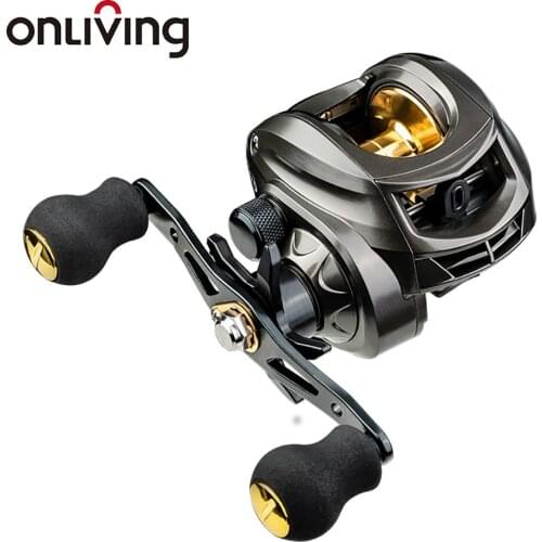 ONLIVING Baitcasting Reel 7.2:1 High Speed 8KG Max Drag Fishing Reel Magnetic Brake System Explosion-proof Line Water Drop Wheel