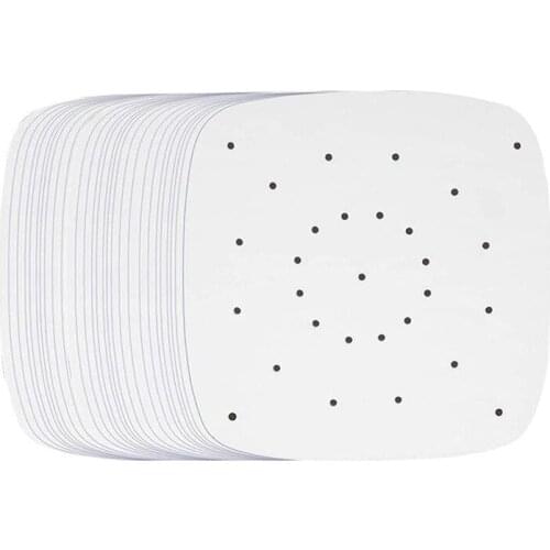 Air Fryer Parchment Paper, 200Pcs 9 Inch Perforated Unbleached Square Air Fryer Liners,Steaming Parchment Liner